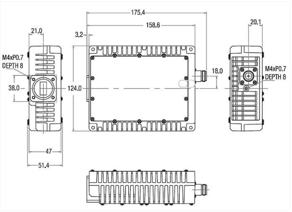 Norsat 1021XRTFH尺寸圖